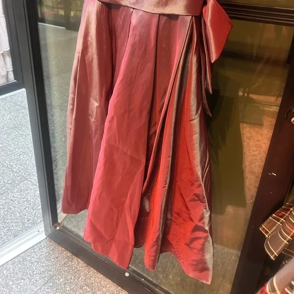 xcite y2k purple silver iridescent beaded prom dress maxi fluted bow pink - Picture 5 of 13